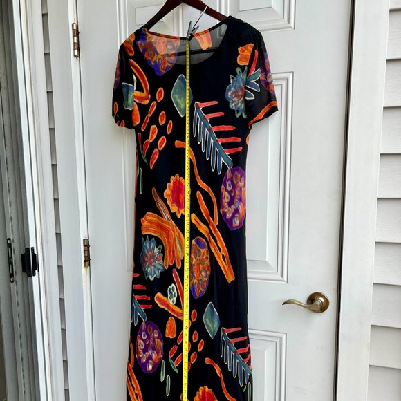 Carole Little Black Abstract Maxi Dress - Picture 2 of 9